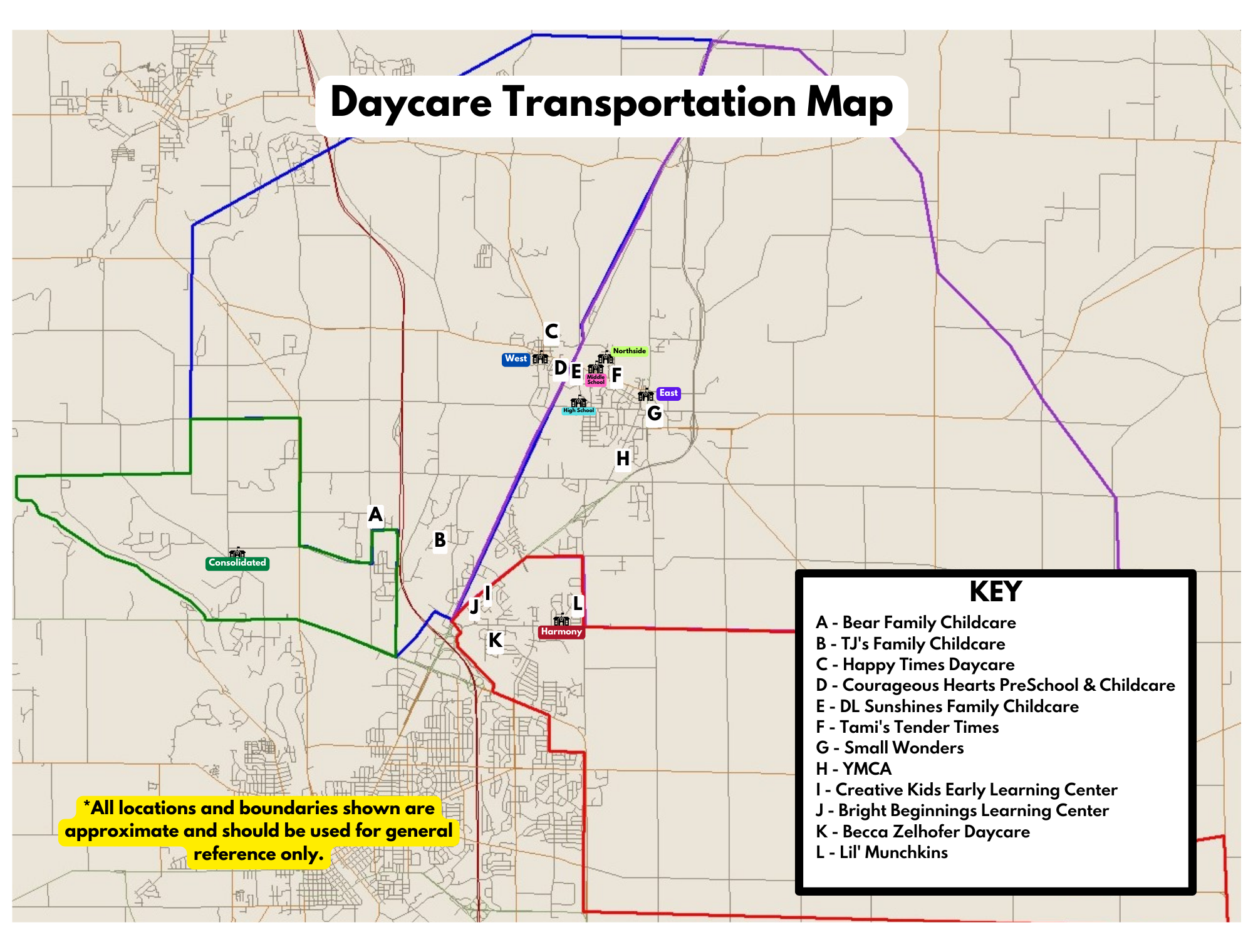 Daycare Transportation Map